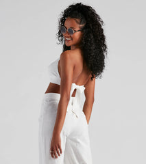 Whisked Away Halter Crop Top