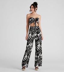 Sandy Beaches Palm Bandeau Top