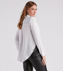 Chic Bliss Long Sleeve Button Up Top
