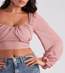 Talk About Breezy Chiffon Crop Top