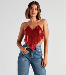 Glam Fantasy Chainmail Halter Top