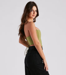 Meant To Be Lace Up Corset Top