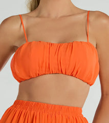Gorgeous Allure Ruched Chiffon Bra Top