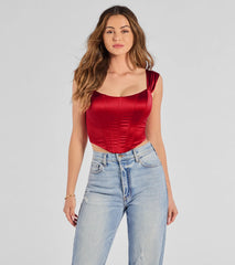 Renaissance Spell Lace-Up Satin Corset