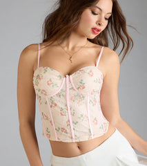 Everlasting Romance Floral Lace Bustier
