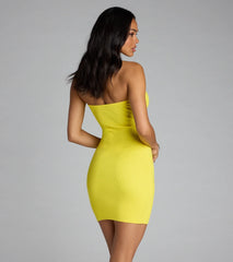 Glow Getter Strapless Cutout Mini Dress