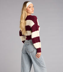 Chill Prep Striped V-Neck Sweater