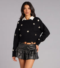 Not Your Basic Grommet Sweater