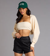 Wrapped In Cozy Cable Knit Bolero