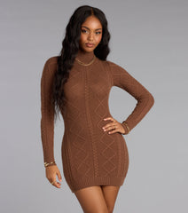 Knit to Stun Open Back Mini Dress