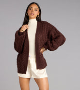 Wrap Me Up Cable Knit Cardigan