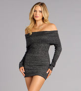 Soft Stunner Off-The-Shoulder Mini Dress