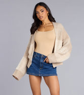 Snuggle Up Oversized Knit Crop Cardigan