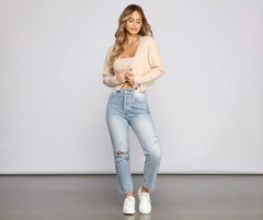 She's A Trendsetter Cable Knit Cardigan