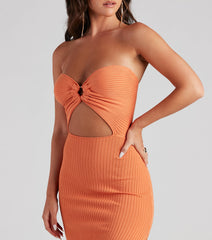 Express Yourself O-Ring Bandeau Midi Dress