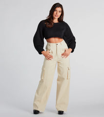 Elevated Cozy Open Back Cropped Sweater