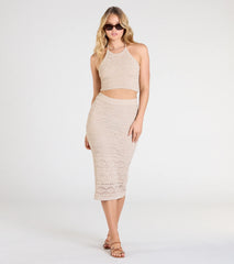 Blissful View Halter Crochet Crop Top