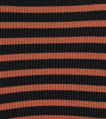 Trendy Staple Striped Ribbed Knit Midi Dress