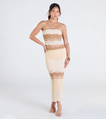 Trendy Match Chevron Knit Tube Top