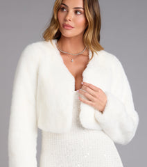 Pure Luxe Faux Fur Crop Jacket