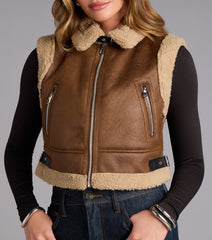 Cider Sips Faux Shearling Vest