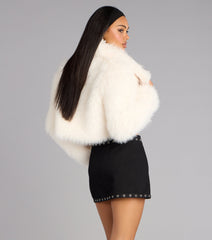 High Drama Cropped Faux Fur Jacket