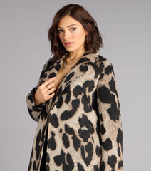 City Cat Leopard Trench Coat