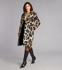 City Cat Leopard Trench Coat