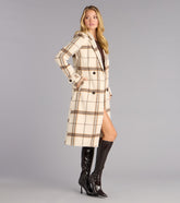 Check Please Plaid Trench Coat