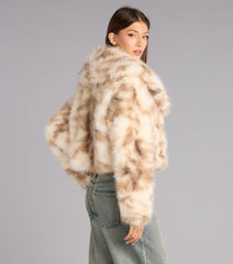Winter Chic Faux Fur Cropped Coat