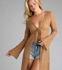 Beach Siren Energy Crochet Lace Duster