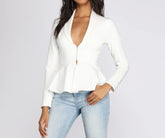 Professional In Peplum Blazer