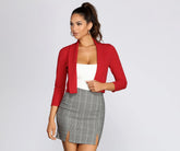 Make Moves Cropped Blazer