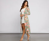 Floral Passion Long Knit Duster
