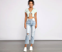 Totally Fab Ribbed Cropped Cardigan