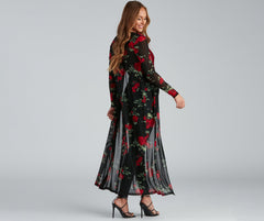 Blooming Beauty Floral Print Duster