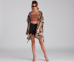 Ready For My Vacay Mesh Kimono