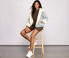 Faux-Ever Stylin' Denim Jacket