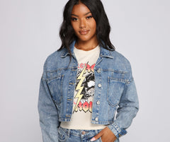 The Next Level Cropped Denim Jacket