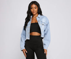 Diva Glam Destructed Denim Jacket