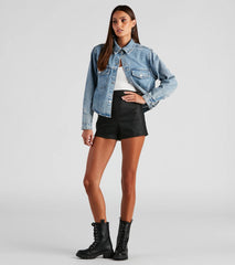 Your Favorite Crop Denim Shacket