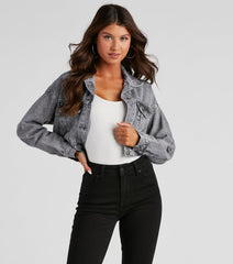 Day Trippin' Acid Wash Denim Jacket