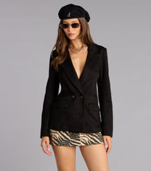 Luxe Edit Faux Suede Blazer
