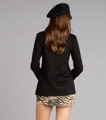 Luxe Edit Faux Suede Blazer