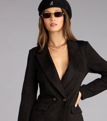 Luxe Edit Faux Suede Blazer