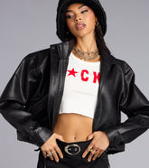 Urban Icon Cropped Bomber Jacket