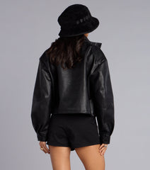 Urban Icon Cropped Bomber Jacket