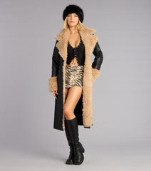 Wrapped in Drama Faux Leather Trench Coat