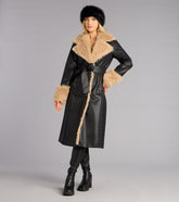 Wrapped in Drama Faux Leather Trench Coat