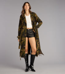 Street Command Camouflage Trench Coat